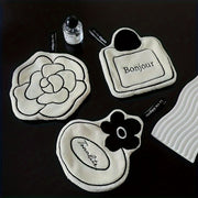 Polyester Kitchen Towel Camellia Pattern Soft Absorbent for Household Cleaning