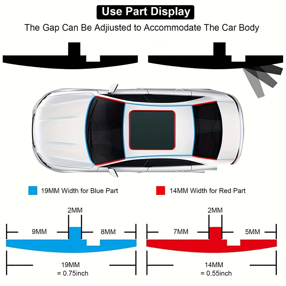 Tira de sellado para parabrisas de coche, banda de goma, sellador de clima, 4m, impermeable, a prueba de ruido