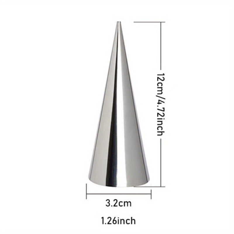 Stainless steel pastry molds for desserts croissants ice cream cones durable baking tools