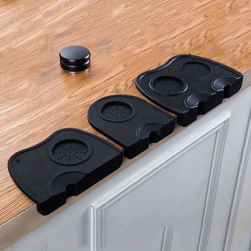 Silicone Coffee Tamper Mat Non-Slip Black Espresso Machine Base