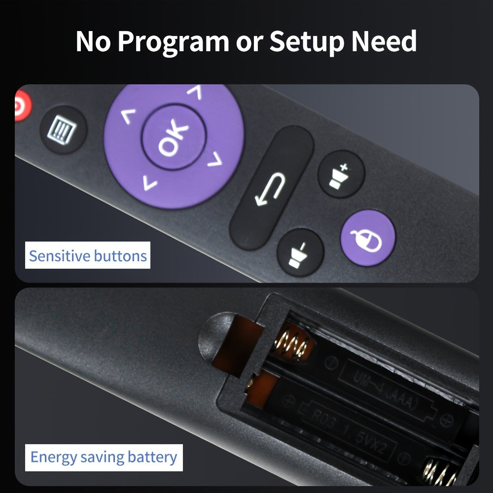 Universal H616 Remote Control for Android TV Boxes Battery Operated Plastic