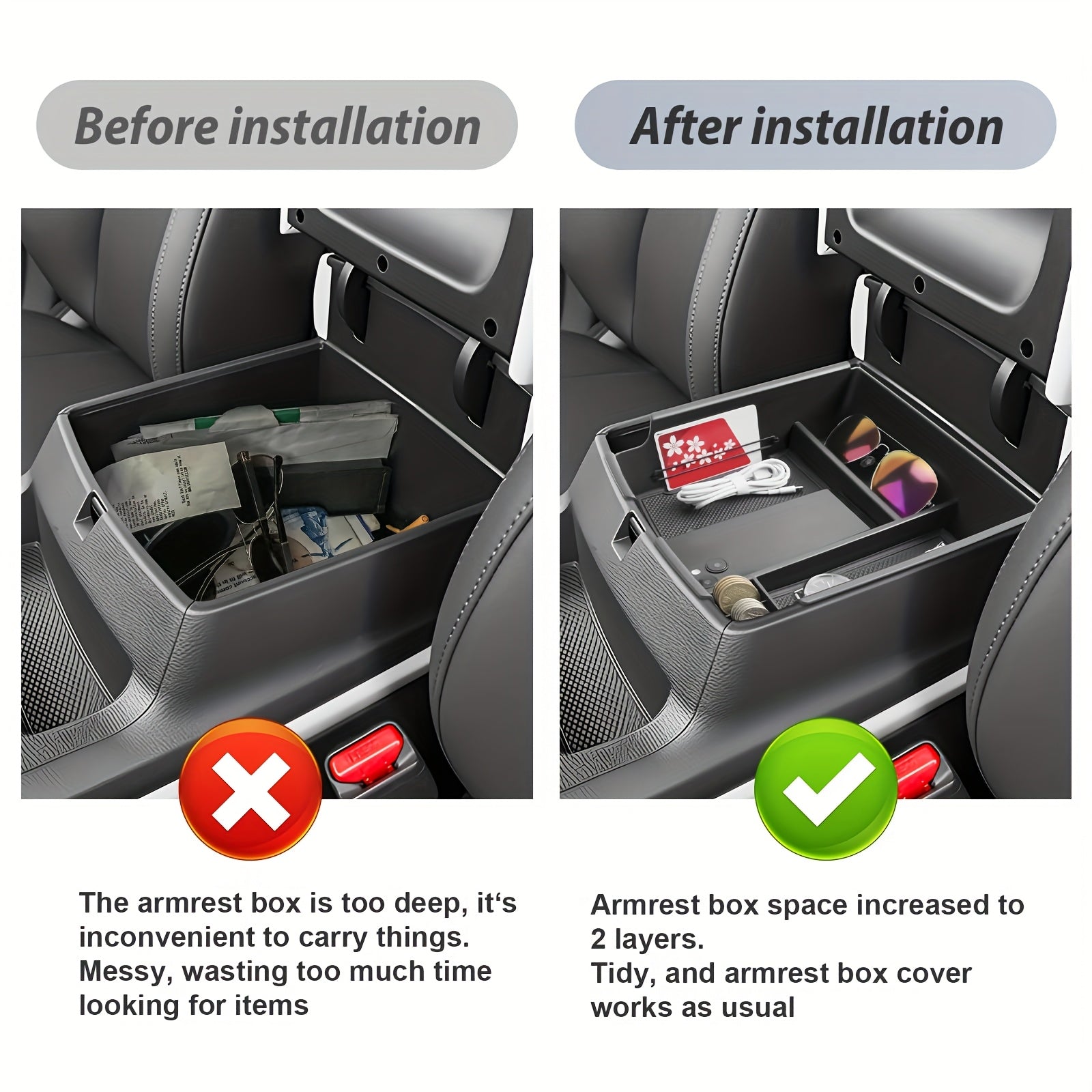 Органайзер для консоли автомобиля, ящик для хранения для Carnival 2021-2025, пластиковая подставка