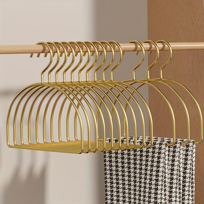 Golden Metal Scarf Hangers Set of 2 4 or 6 Iron Closet Organizer for Neckties and Scarves