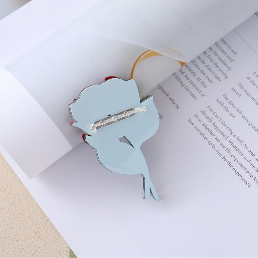 Vintage Acrylic Rose Brooch Pin for Women and Girls Stylish Jewelry Gift