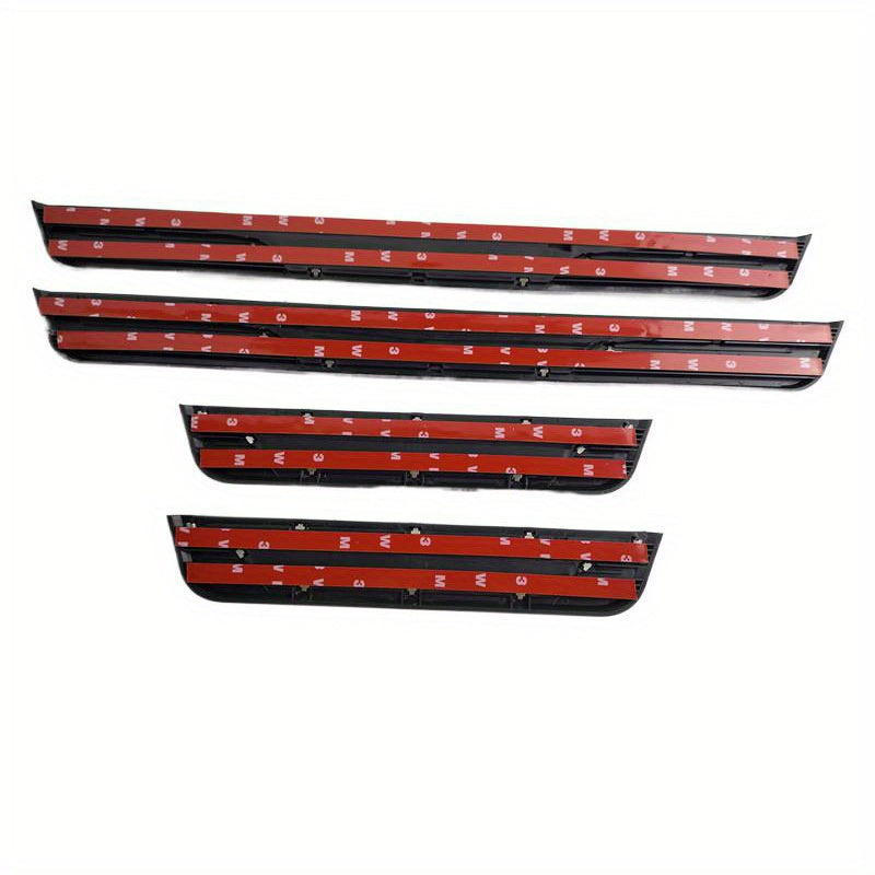 4PCS Car Door Sill Pedal Scuff Plate Cover Auto Exterior Decorative Panel