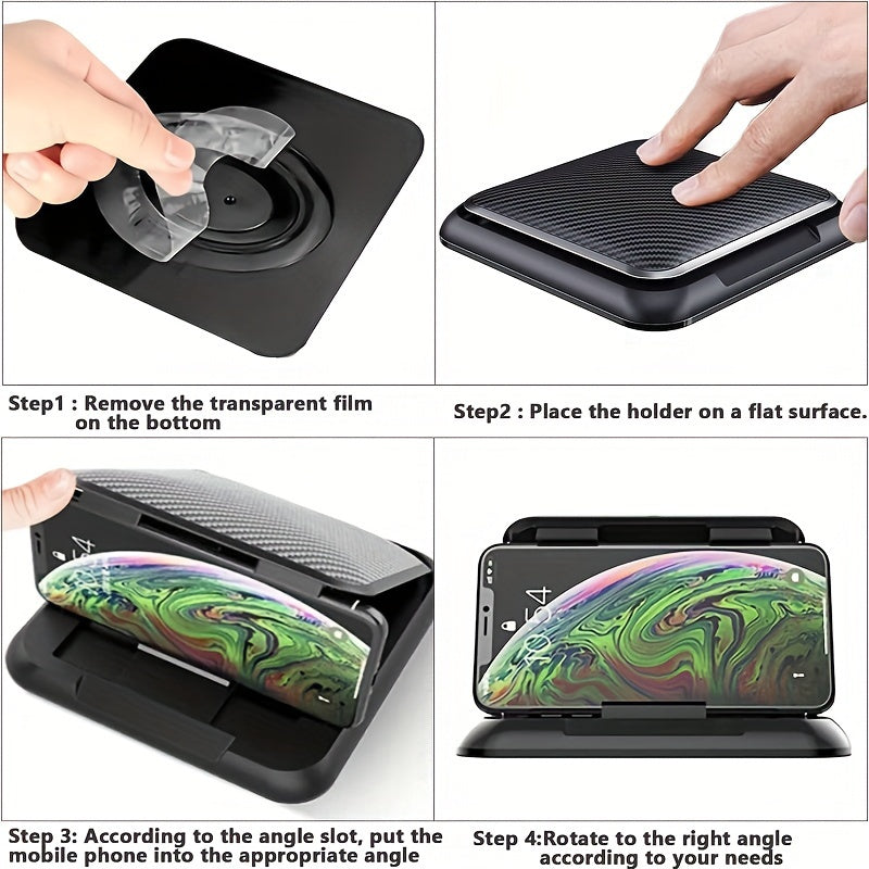 Avtomobil paneli uchun telefon uchun silikondan tayyorlangan, sirpanmaydigan turadigan telefon uchun GPS