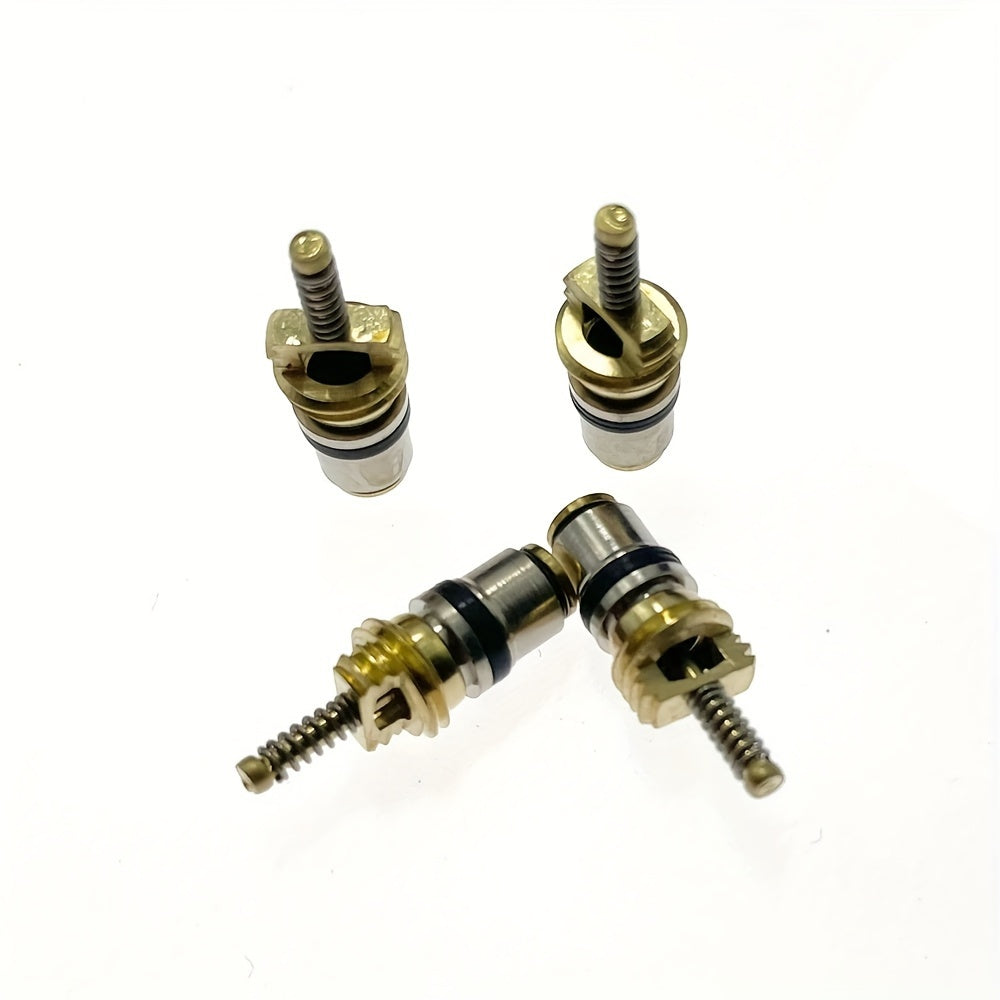Copper Air Conditioning Refrigerant Valve Core Golden Finish Compatible with All Brands