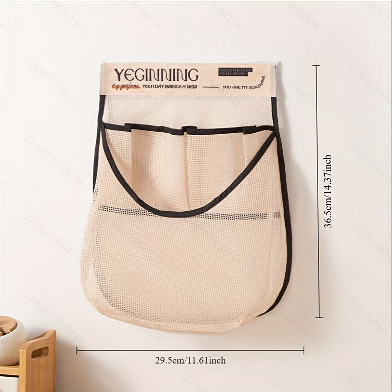 Wall-Mounted Mesh Storage Organizer for Kitchen Garbage Bags and Plastic Bags