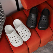 Women's Solid Color Clogs, Casual Hollow Out Garden Shoes, Slip-On Beach Footwear