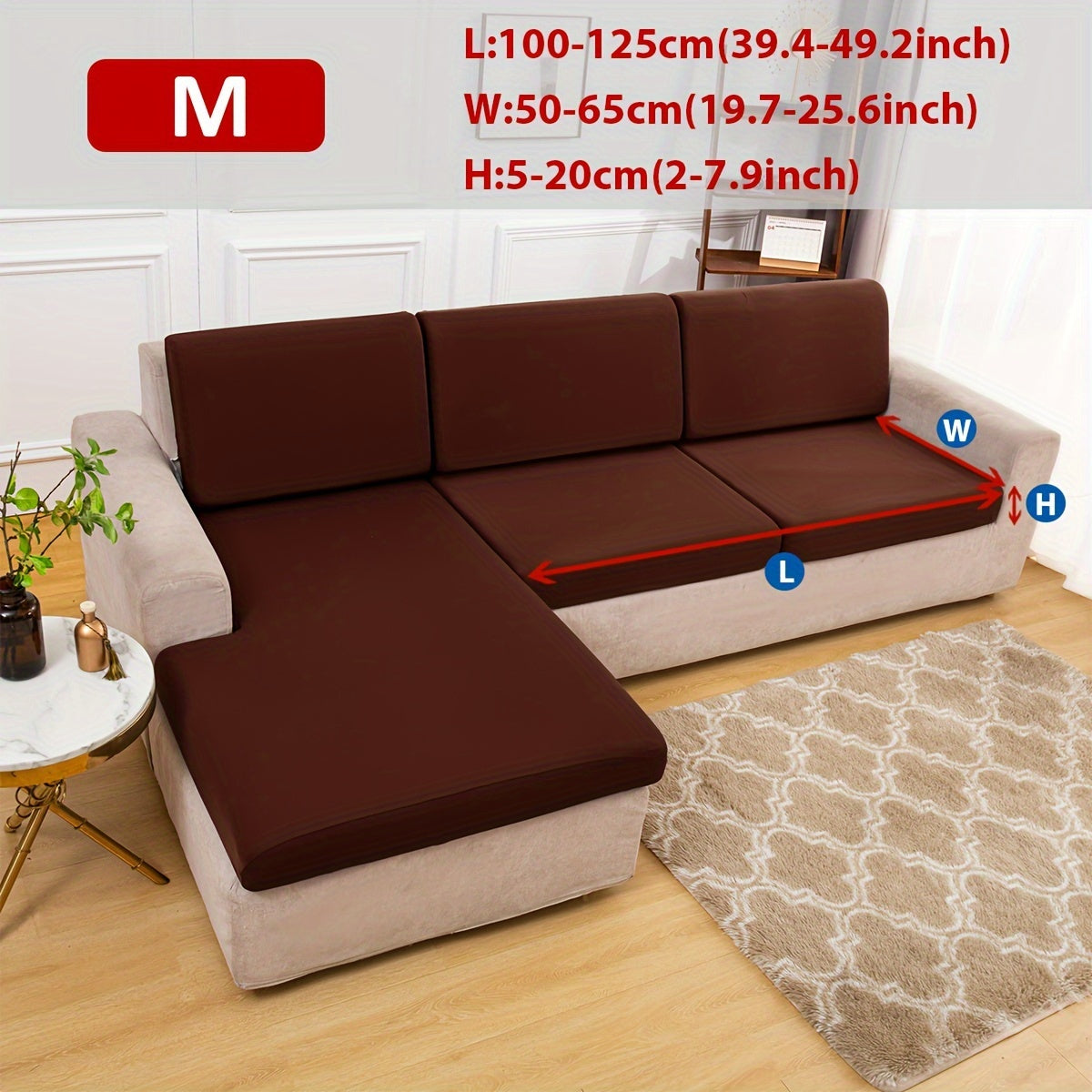 Klassik cho'ziladigan divan qoplamasi, armchair'dan bo'lak divanlargacha mos keladigan elastik lenta slipcover, mashinada yuviladigan polyester va spandeks aralashmasi, bitta o'rindiqdan to'rt o'rindiqli divanlargacha mos keladi.