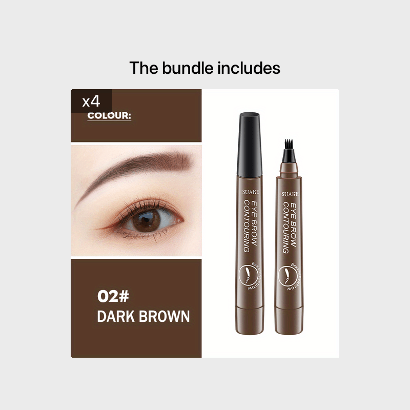 Waterproof Microblading Eyebrow Pencil with Micro-Fork Tip for Natural Makeup