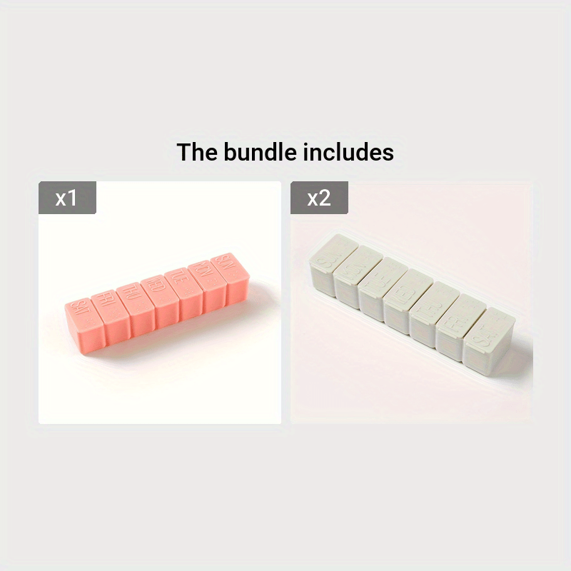 Women Men Kids Braille Pill Organizer 7 Compartments Food Safe Plastic