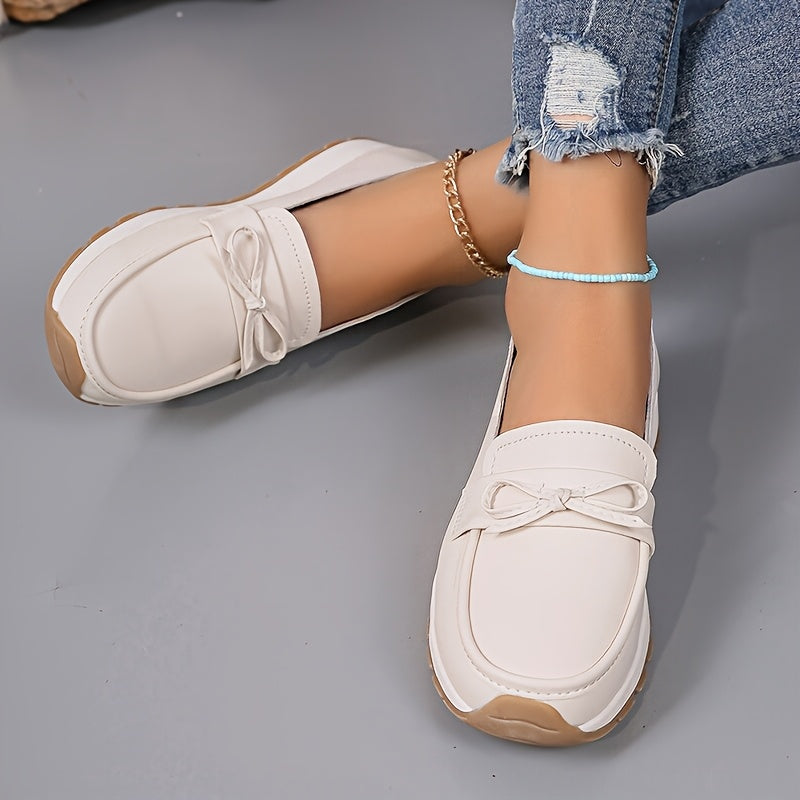 Women Slip-On Loafers Casual Shoes Non-Slip TPR Sole All-Season Black Pink Navy Blue White