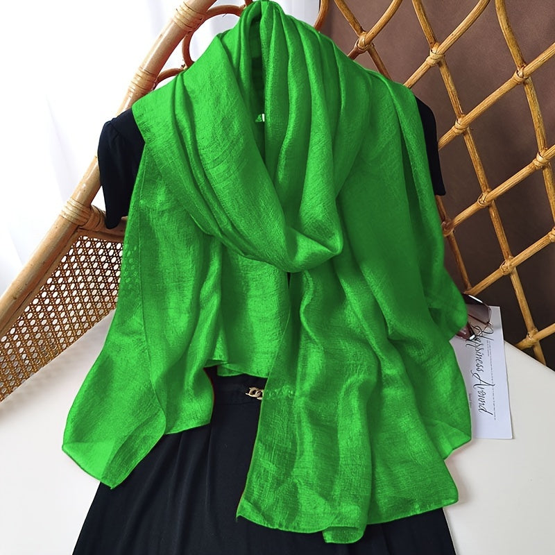 Yorug' Chiffon sharf quyoshdan himoya qiluvchi shalv plyajda tashqi faoliyatlar uchun polyester 70g/m²