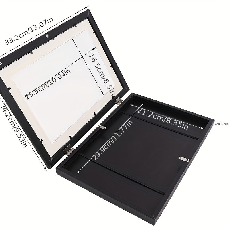 Two Art Frames for Interchangeable Artwork Display Horizontal Vertical Front Opening with or without Mat