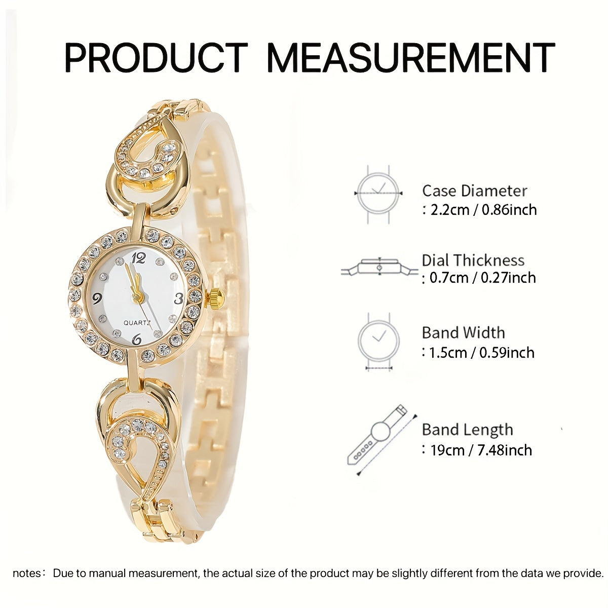 Reloj de pulsera de aleación para mujer, elegante y a la moda, regalo para Eid