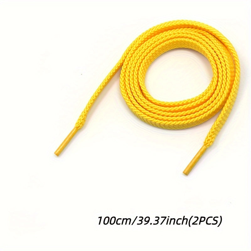 2 пары плоских повседневных спортивных шнурков для кроссовок, белые, 45 дюймов