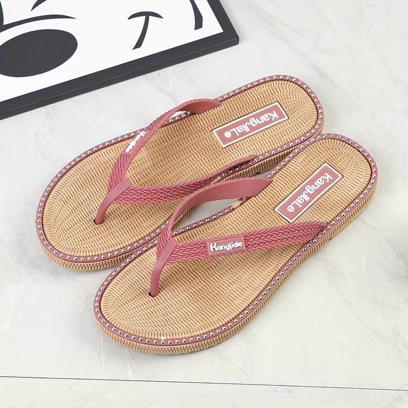 Women's Slip-On Open-Toe Sandals Non-Slip Rubber Sole Casual Summer