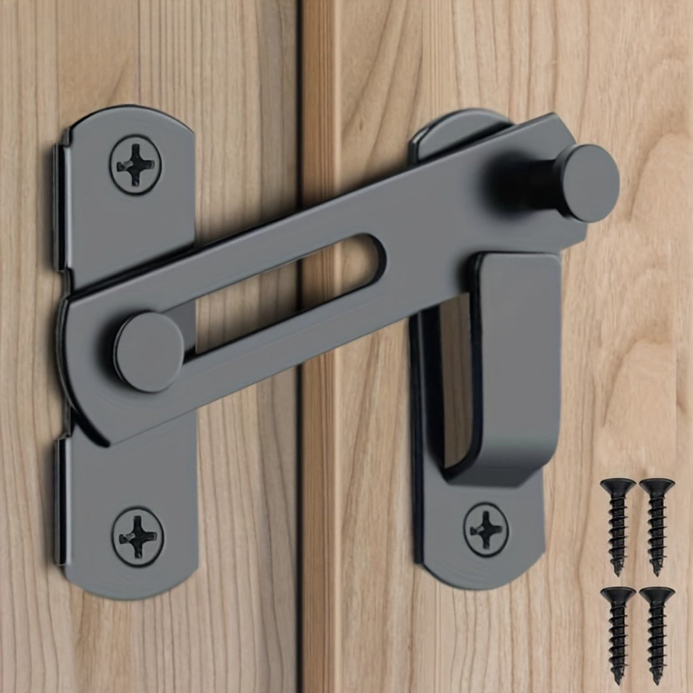 Stainless Steel Barn Door Lock Set 180° Flip Sliding Latch for Doors Windows