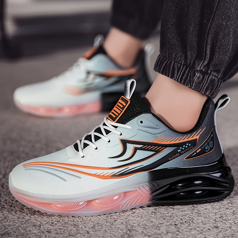 Мужские спортивные кроссовки из дышащей сетки, легкие, повседневные, уличный стиль, геометрический узор Аргайл