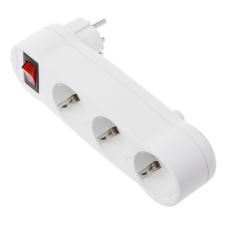 EU Standard 3-Way Power Adapter for Domestic Appliances White