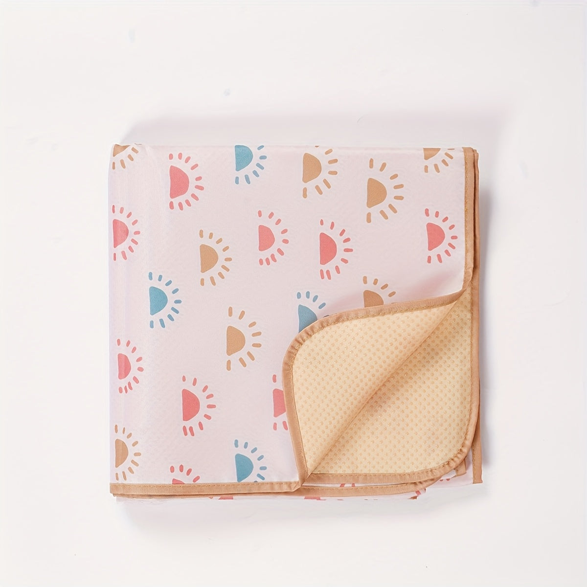 Non-Slip Waterproof Play Mat for Kids 109cm Square with Animal Print and Portable Picnic Blanket