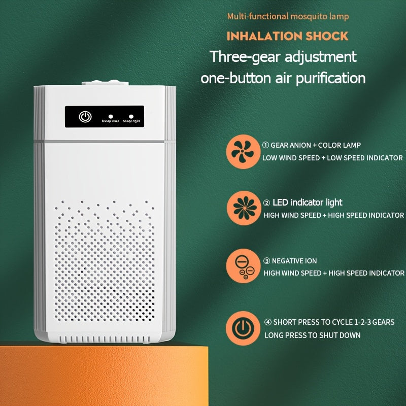 USB orqali quvvatlanadigan uy uchun havo tozalagich, uy hayvonlari sochlarini olib tashlash filtri bilan, hidlarni va tutunni avtomatik ravishda yo'q qiladi.