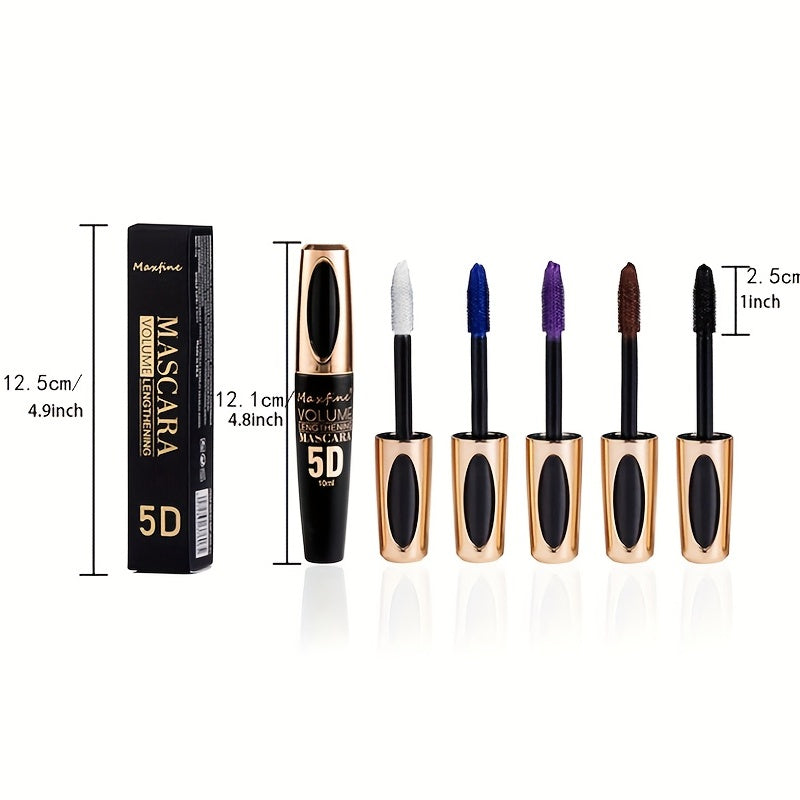 Women Silk Fiber Mascara Black Waterproof Volumizing Lengthening Long Lasting