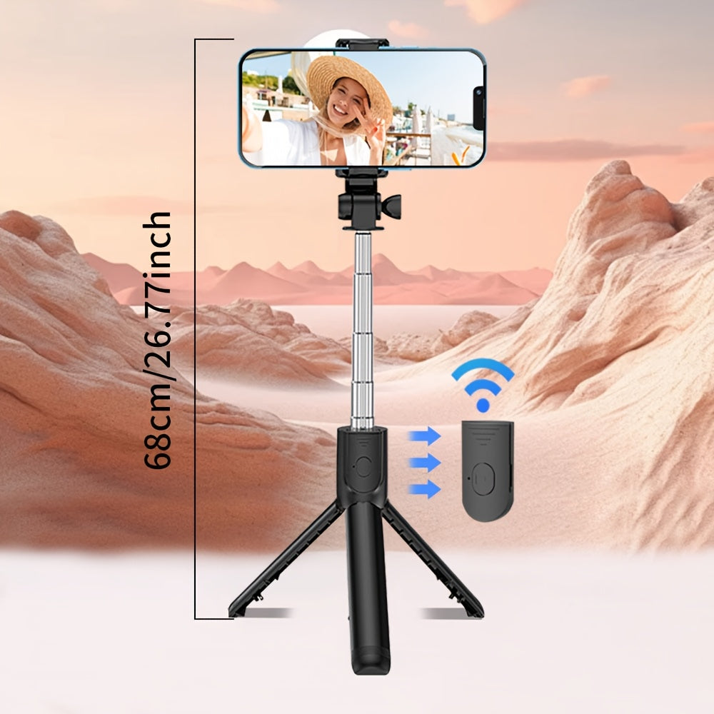 Wireless Selfie Stick Tripod with Remote Control Extendable Phone Holder Stand for Smartphones