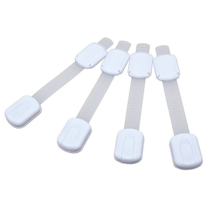 Child Safety Locks Plastic Drawer and Door Latches White Anti-Pinching Protection