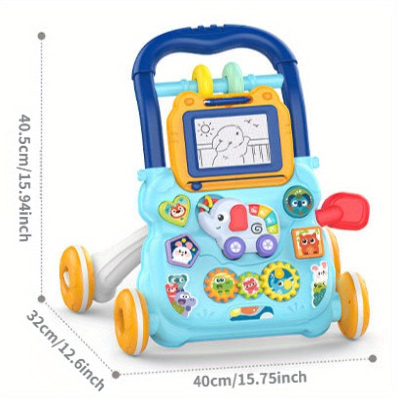 Toddler Push Walker for Learning to Walk Adjustable Speed Tipping Prevention for 0-18 Months