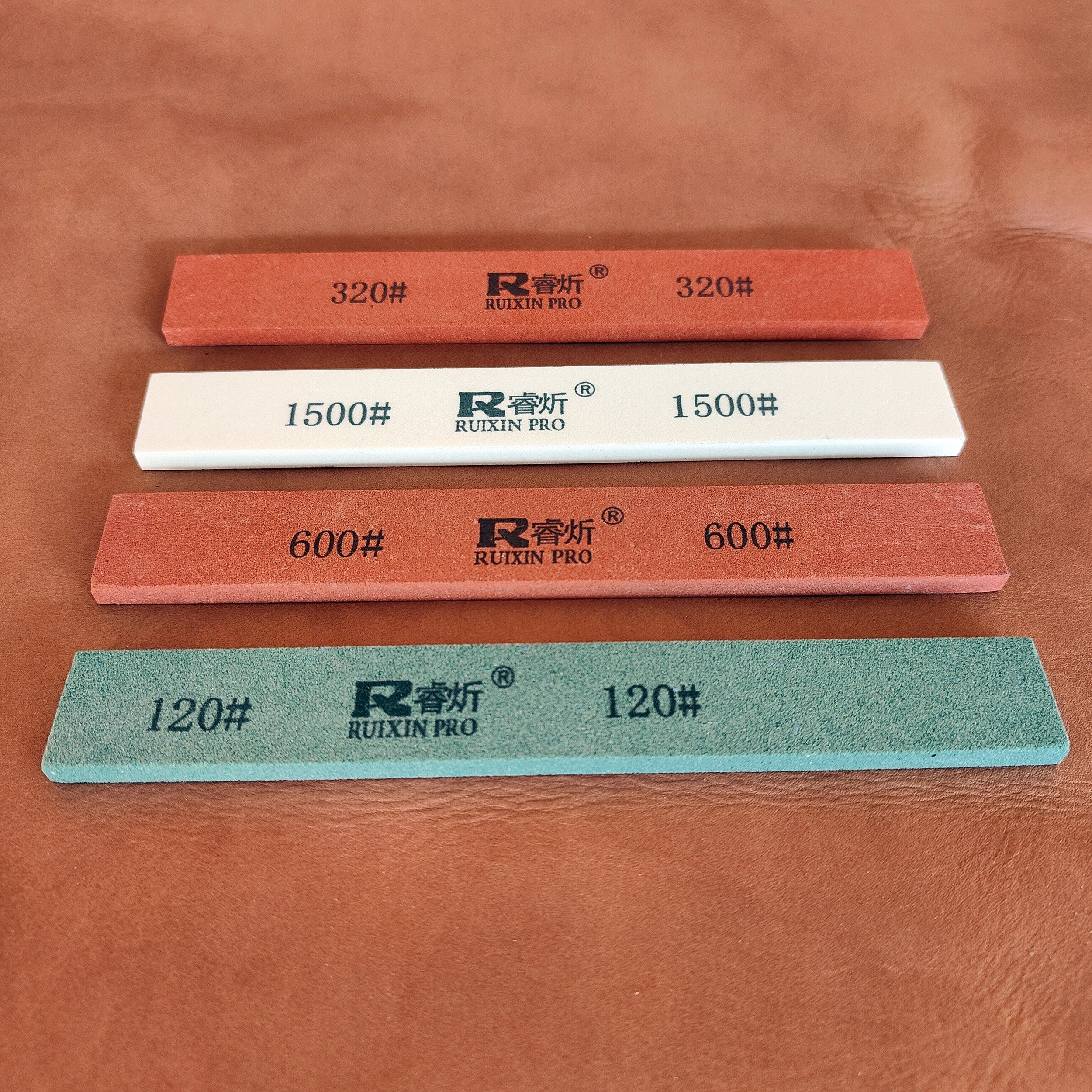 Knife Sharpening Stone Set 4 Pieces 150x20x5mm Grits for Kitchen and Restaurant