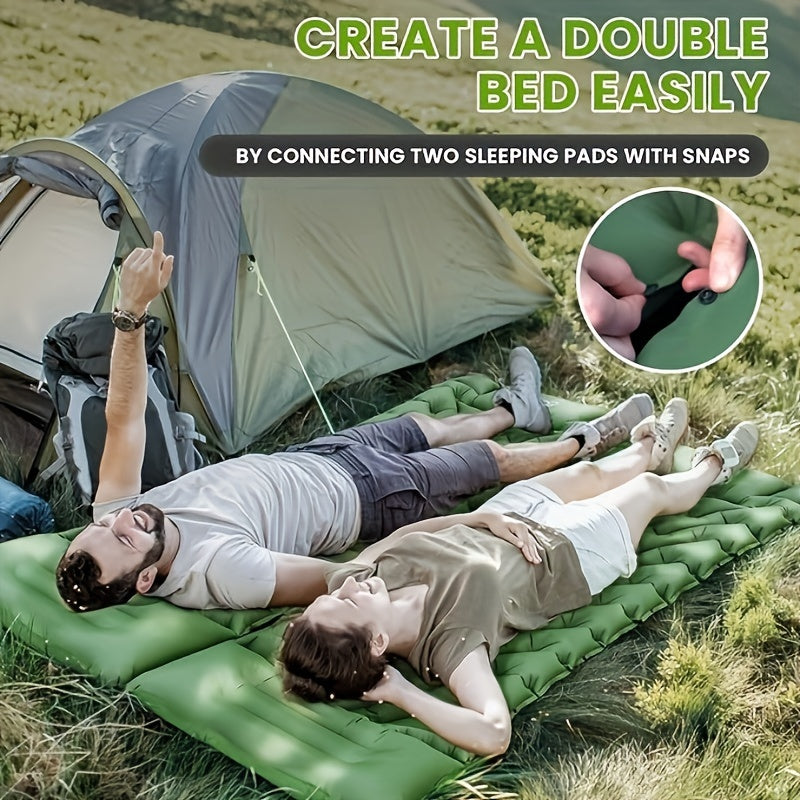 Inflatable Sleeping Pad with Pillow Pump and Repair Kit for Camping Travel Hiking