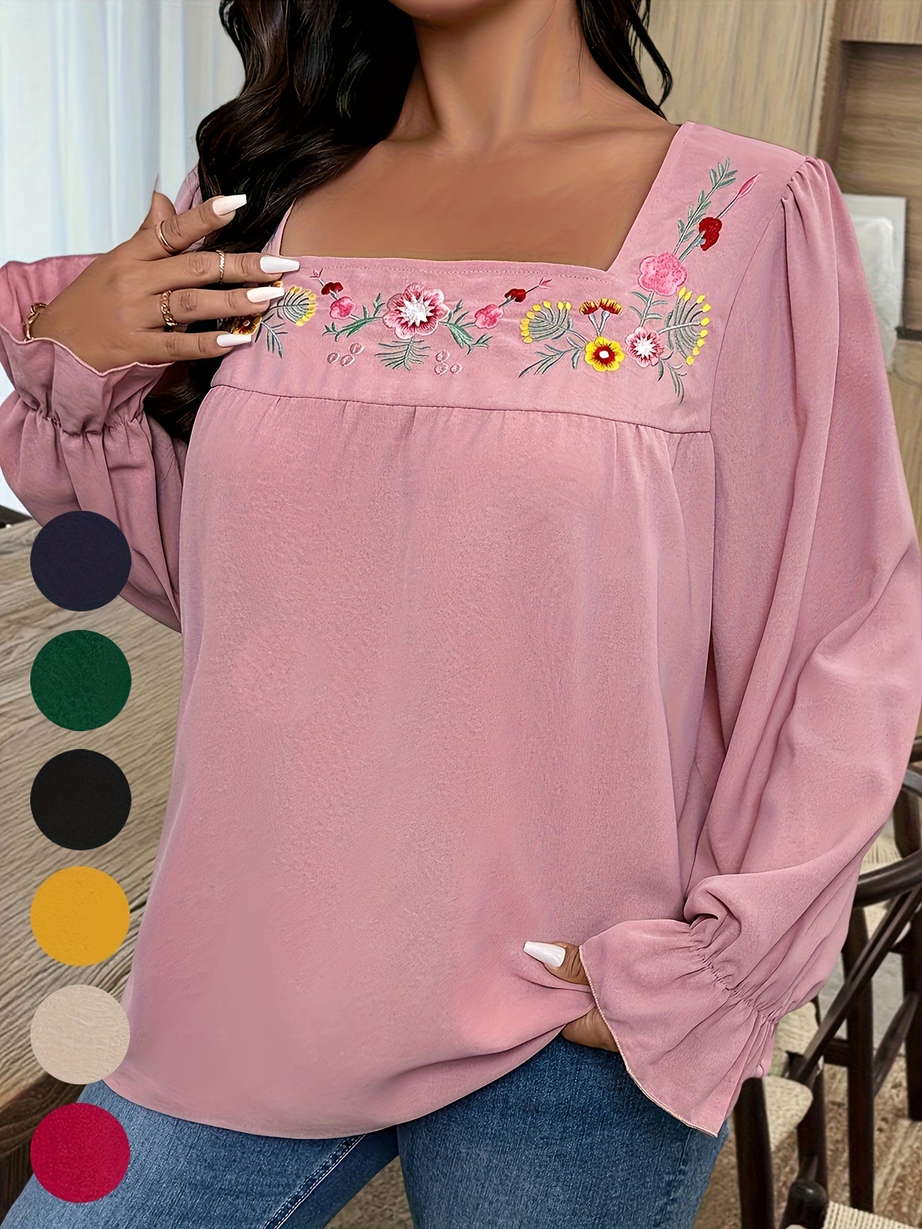 Plus o'lcham ayollar uchun xomashyo sariq bluz uzun qolli kundalik ko'ylak barcha mavsum uchun