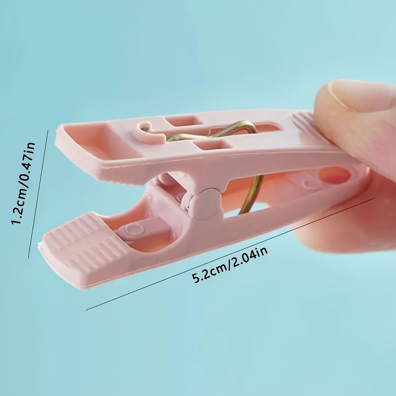 30 Windproof Clothespins for Underwear Socks and Blankets Plastic Clips with Storage Baskets