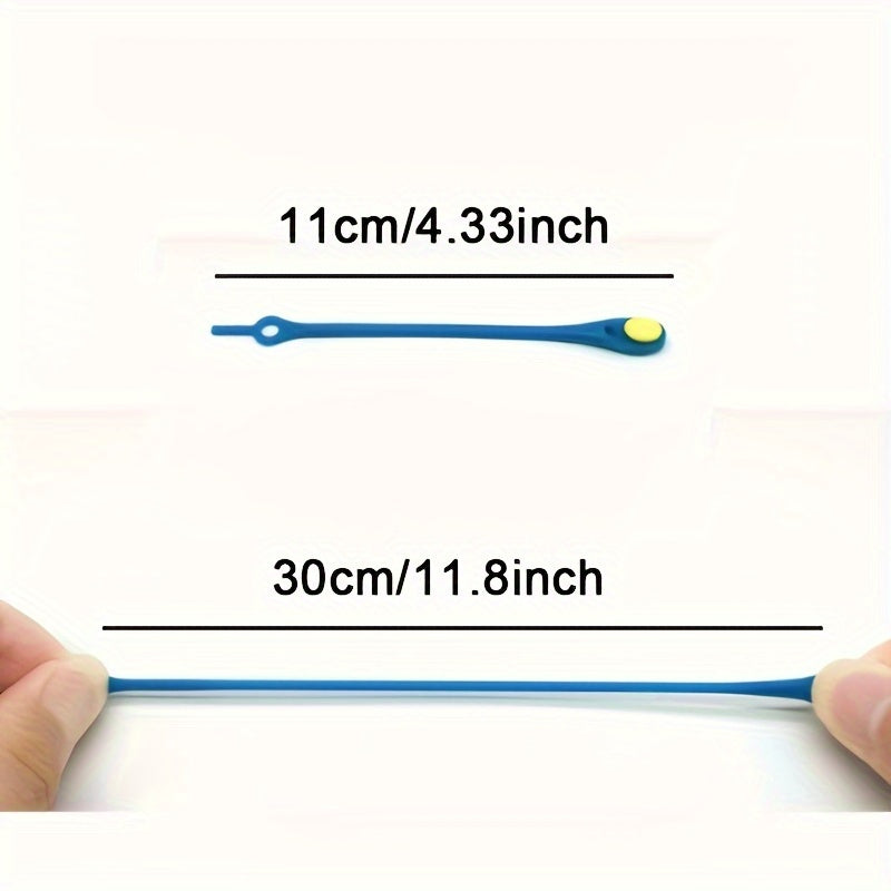 20 Pcs No-Tie Silicone Elastic Shoelaces for Sports Shoes Colorful