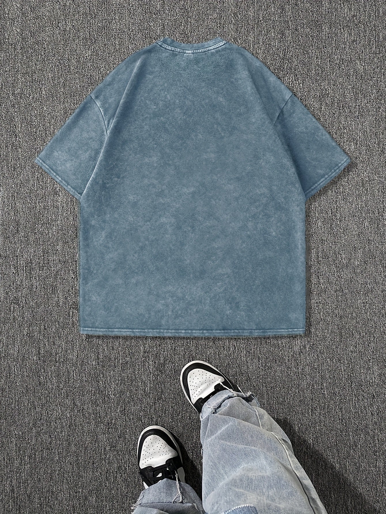 Women's Vintage Wash T-Shirt with Pink Panther Print Cotton Blend Casual Summer Crew Neck