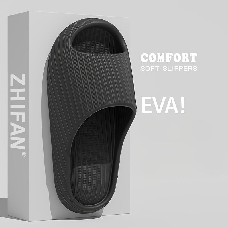Unisex EVA Non-Slip Sandals Minimalist Stripe Indoor Beach Casual Footwear