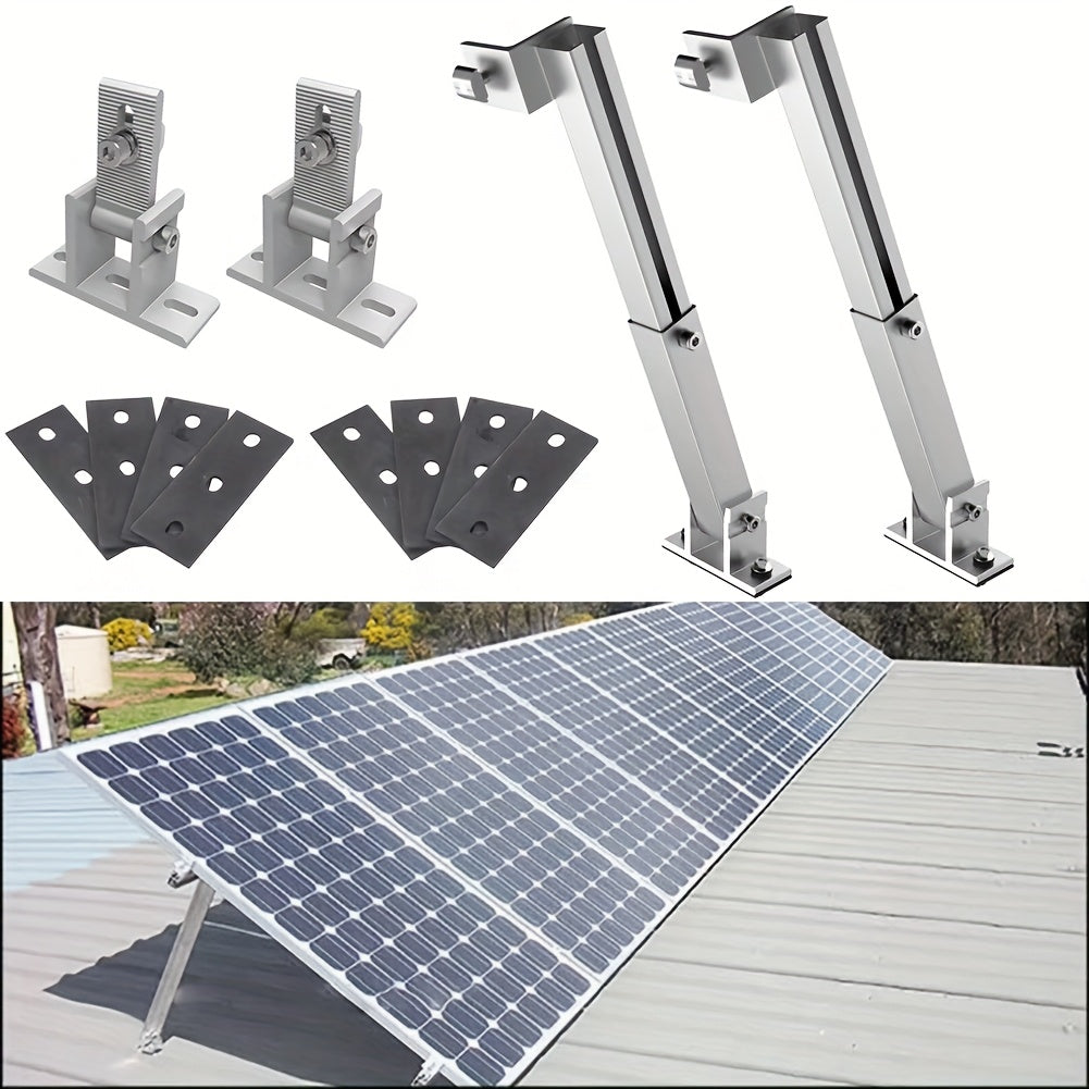 Adjustable Solar Panel Mounting Brackets for 50W-400W Flat Roofs RVs