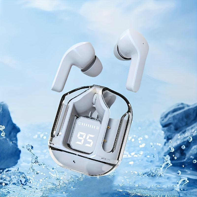 Wireless Earbuds with LED Battery Display Dual Microphones In-Ear Sports Headphones