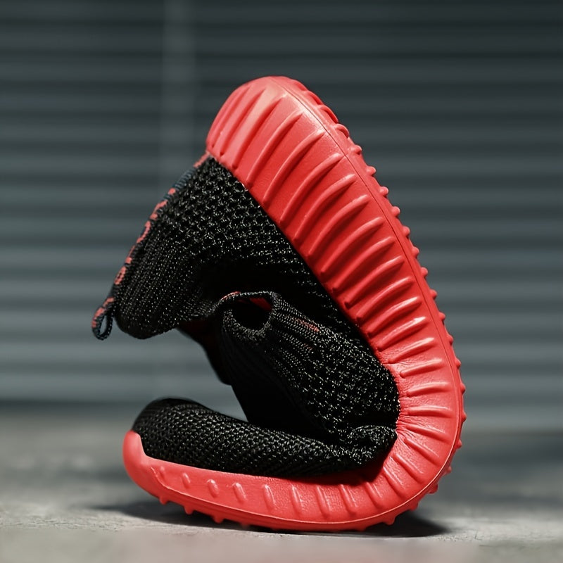 Girls Slip-On Sneakers All-Season Solid Knit Casual Outdoor Running Training