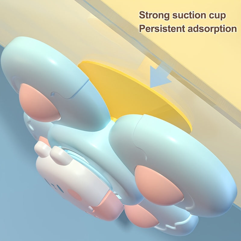 Baby Bath Toy for Infants and Toddlers Ages 0-3 Suction Cup Spinner Chewable BPA-Free