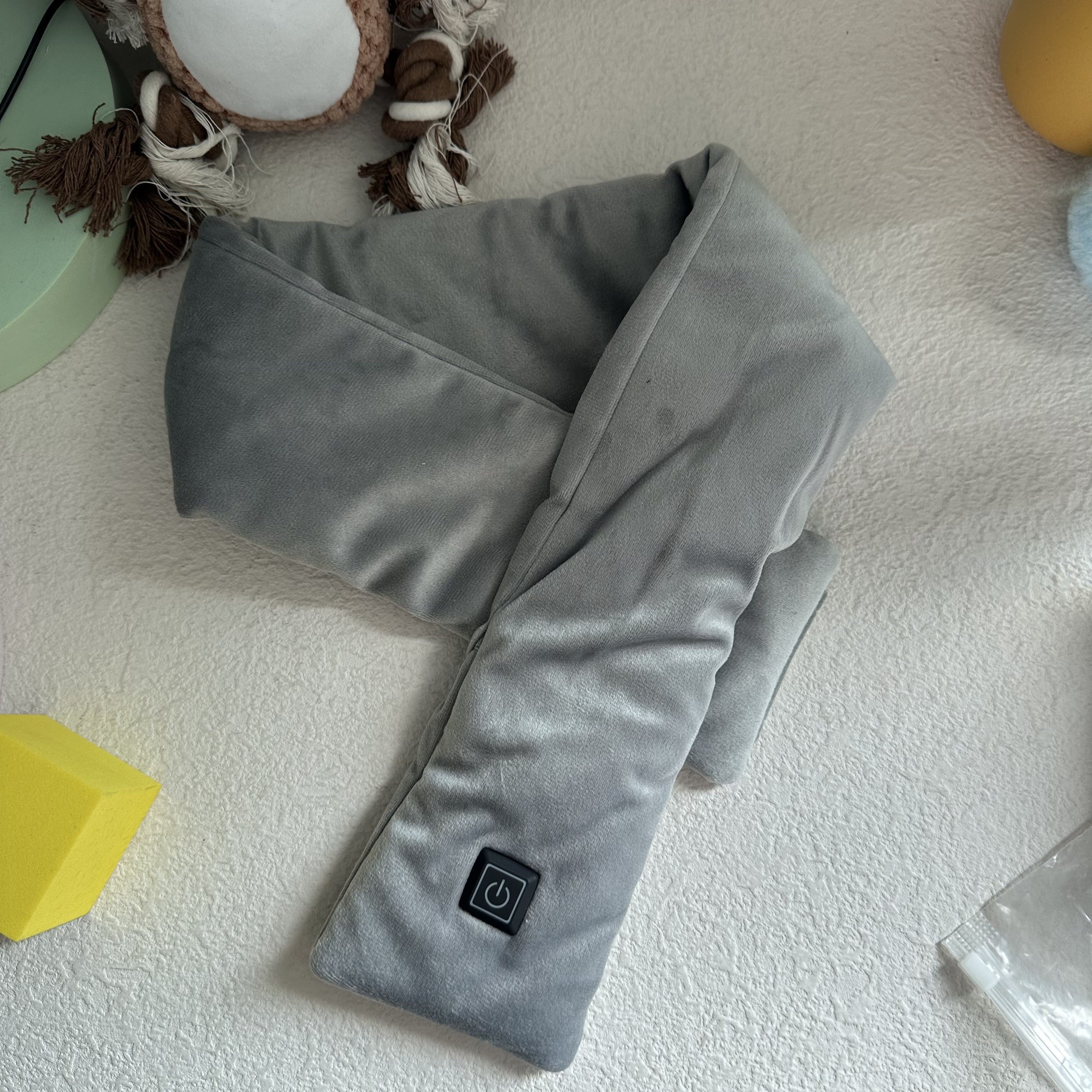 Bufanda calefactable USB unisex de poliéster, calentador de cuello de punto, ropa de invierno