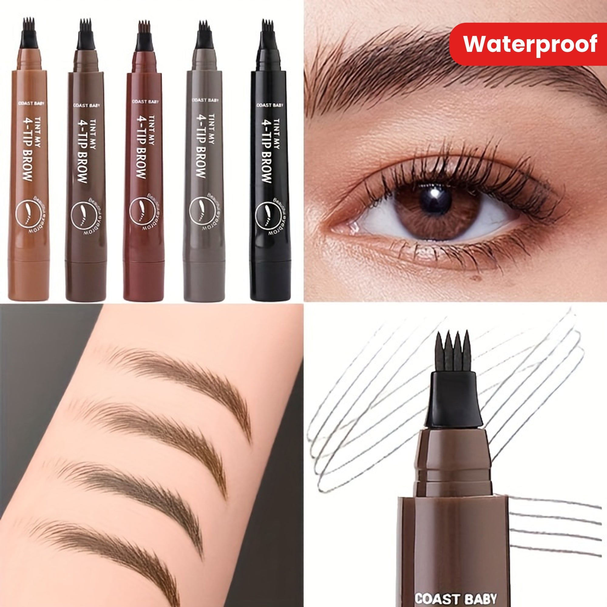 Women's Eyebrow Pencil Ultra-Fine Waterproof Smudge-Proof Long-Lasting