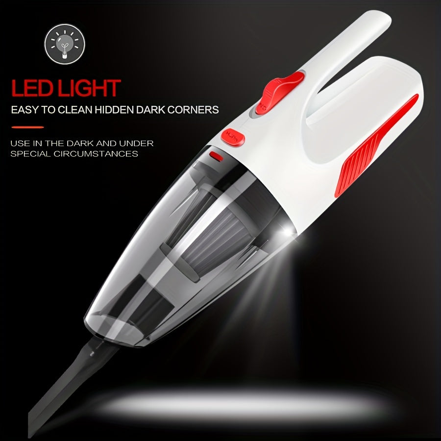 Aspiradora de interior para coche, verde y negra, de mano, con fuerte succión, eliminador de polvo