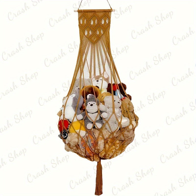 Red de almacenamiento para animales de peluche para guardería infantil, organizador de juguetes, estante para peluches, espacioso y fácil de montar