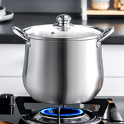 Large capacity stainless steel cooking pot for soup porridge steaming stew on induction or gas stove
