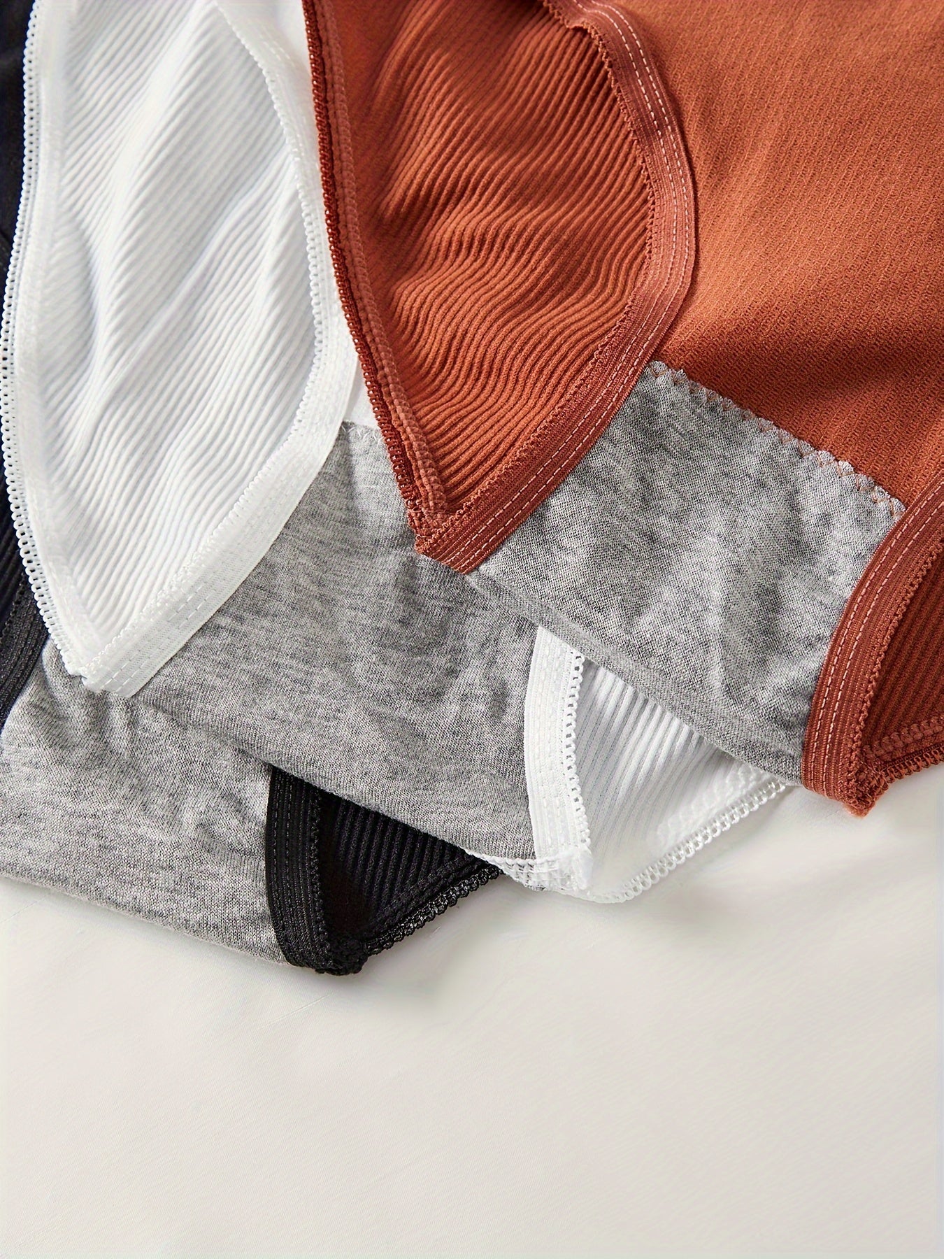 Women's Ribbed Lingerie Set Cami Bra and Panties Three Piece