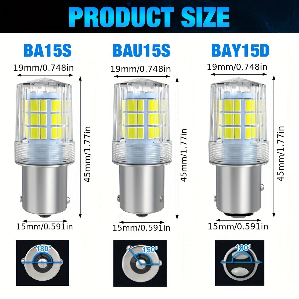 Juego de 2 bombillas LED de freno para coches 1156 1157 39 chips SMD 12V