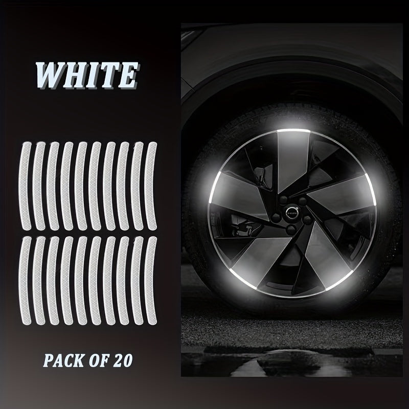20 Pack Wheel Safety Warning Stickers Self-Adhesive for Vehicle Safety